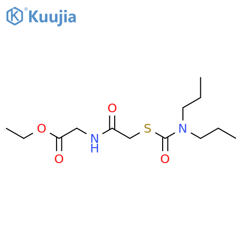 Glycine, N-[[[(dipropylamino)carbonyl]thio]acetyl]-, ethyl ester structure