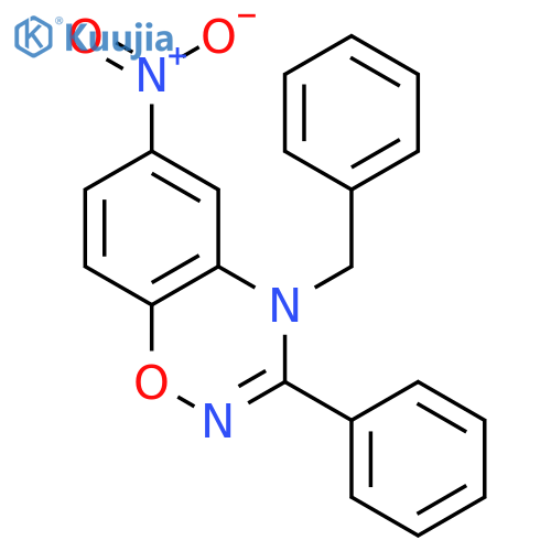 4H-1,2,4-Benzoxadiazine, 6-nitro-3-phenyl-4-(phenylmethyl)- structure