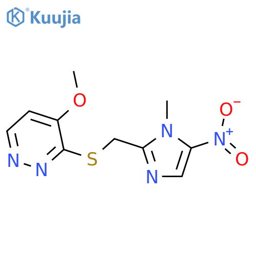 Pyridazine,4-methoxy-3-[[(1-methyl-5-nitro-1H-imidazol-2-yl)methyl]thio]- structure