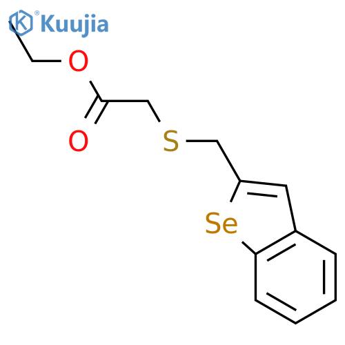 Acetic acid, [(benzo[b]selenophene-2-ylmethyl)thio]-, ethyl ester structure