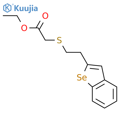 Acetic acid, [(2-benzo[b]selenophene-2-ylethyl)thio]-, ethyl ester structure