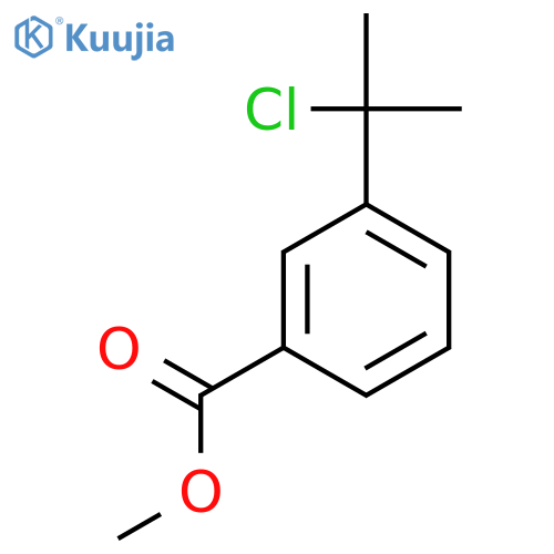 Benzoic acid, 3-(1-chloro-1-methylethyl)-, methyl ester structure