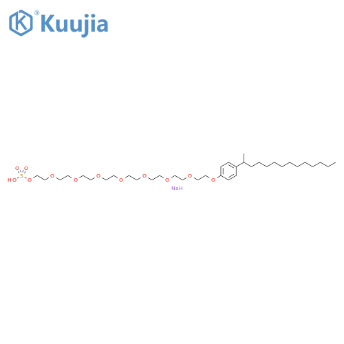 3,6,9,12,15,18,21-Heptaoxatricosan-1-ol,23-[4-(1-methyltridecyl)phenoxy]-, hydrogen sulfate, sodium salt structure
