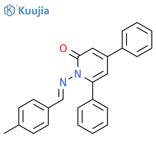 2(1H)-Pyridinone, 1-[[(4-methylphenyl)methylene]amino]-4,6-diphenyl- structure