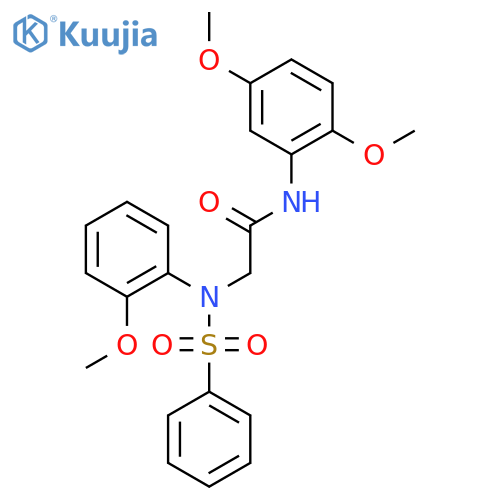 N-(2,5-dimethoxyphenyl)-N~2~-(2-methoxyphenyl)-N~2~-(phenylsulfonyl)glycinamide structure