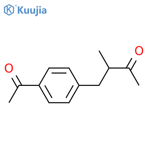 2-Butanone, 4-(4-acetylphenyl)-3-methyl- structure