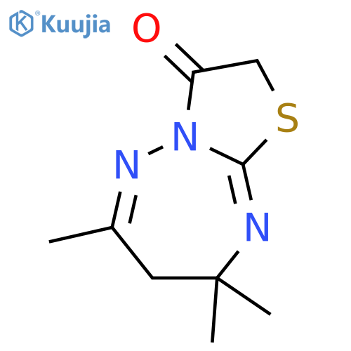 Thiazolo[3,2-b][1,2,4]triazepin-3(2H)-one, 7,8-dihydro-6,8,8-trimethyl- structure
