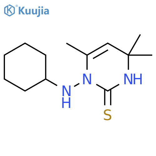 2(1H)-Pyrimidinethione,1-(cyclohexylamino)-3,4-dihydro-4,4,6-trimethyl- structure