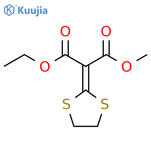 Propanedioic acid, 1,3-dithiolan-2-ylidene-, ethyl methyl ester structure