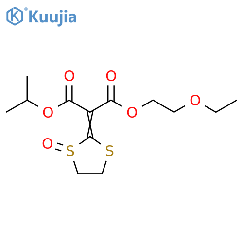 Propanedioic acid, (1-oxido-1,3-dithiolan-2-ylidene)-, 2-ethoxyethyl1-methylethyl ester structure