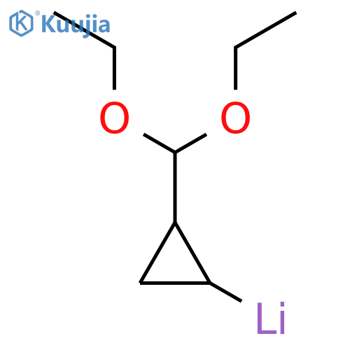 Lithium, [2-(diethoxymethyl)cyclopropyl]- structure