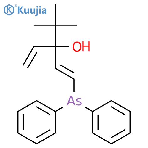 1,4-Pentadien-3-ol, 3-(1,1-dimethylethyl)-1-(diphenylarsino)- structure