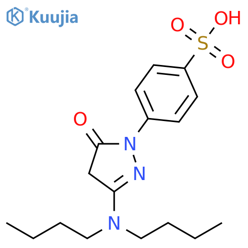 Benzenesulfonic acid,4-[3-(dibutylamino)-4,5-dihydro-5-oxo-1H-pyrazol-1-yl]- structure