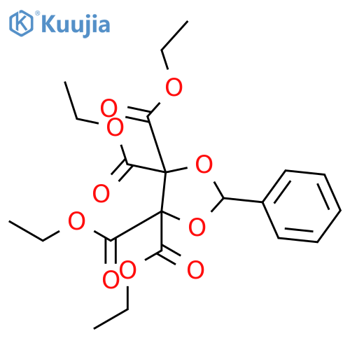 1,3-Dioxolane-4,4,5,5-tetracarboxylic acid, 2-phenyl-, tetraethyl ester structure