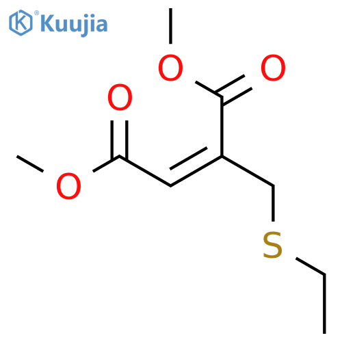 2-Butenedioic acid, 2-[(ethylthio)methyl]-, dimethyl ester structure