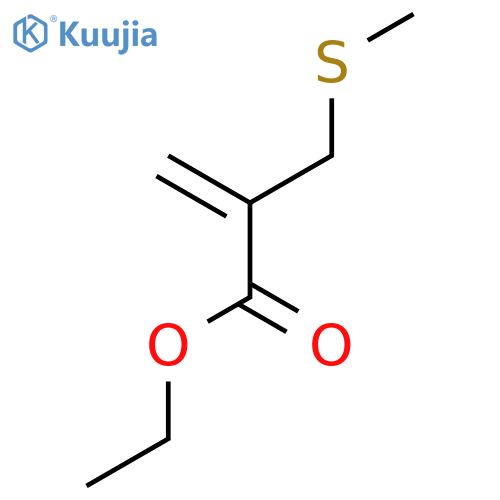 2-Propenoic acid, 2-[(methylthio)methyl]-, ethyl ester structure