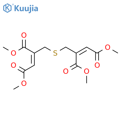 2-Butenedioic acid, 2,2'-[thiobis(methylene)]bis-, tetramethyl ester structure