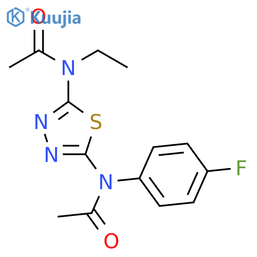 Acetamide,N-[5-(acetylethylamino)-1,3,4-thiadiazol-2-yl]-N-(4-fluorophenyl)- structure