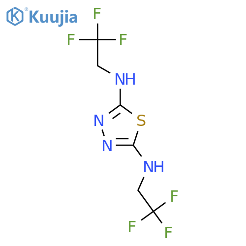 1,3,4-Thiadiazole-2,5-diamine, N,N'-bis(2,2,2-trifluoroethyl)- structure