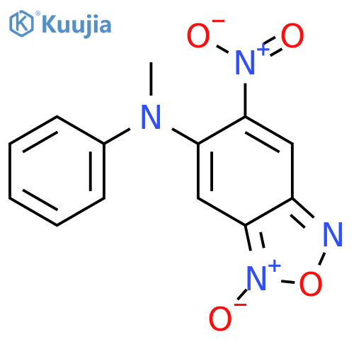 N-methyl-6-nitro-3-oxido-n-phenyl-2,1,3-benzoxadiazol-3-ium-5-amine structure