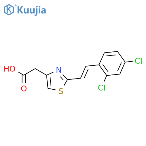 4-Thiazoleacetic acid, 2-[2-(2,4-dichlorophenyl)ethenyl]- structure