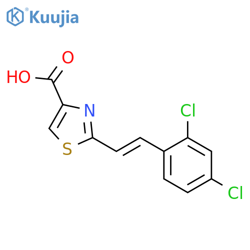 4-Thiazolecarboxylic acid, 2-[2-(2,4-dichlorophenyl)ethenyl]- structure