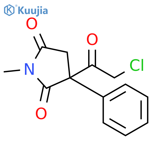 2,5-Pyrrolidinedione, 3-(chloroacetyl)-1-methyl-3-phenyl- structure
