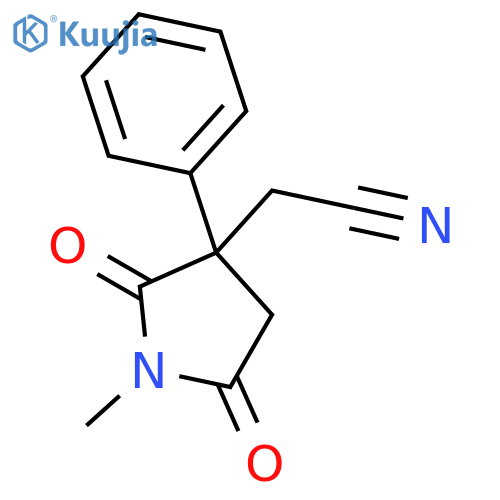 3-Pyrrolidineacetonitrile, 1-methyl-2,5-dioxo-3-phenyl- structure