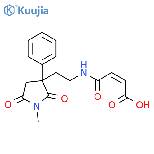 2-Butenoic acid, 4-[[2-(1-methyl-2,5-dioxo-3-phenyl-3-pyrrolidinyl)ethyl]amino]-4-oxo-, (Z)- (9CI) structure