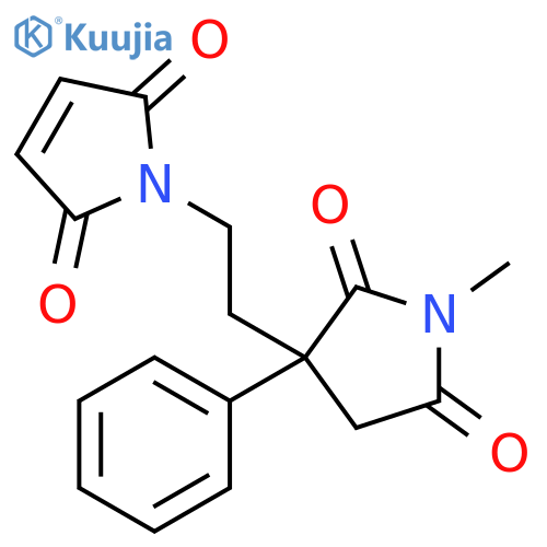 1H-Pyrrole-2,5-dione, 1-[2-(1-methyl-2,5-dioxo-3-phenyl-3-pyrrolidinyl)ethyl]- structure