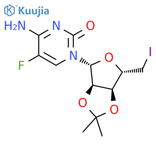 5’-Deoxy-5’-iodo-2’,3’-O-isopropylidene-5-fluorocytidine structure