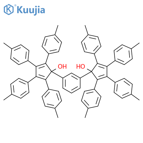 2,4-Cyclopentadien-1-ol, 1,1'-(1,3-phenylene)bis[2,3,4,5-tetrakis(4-methylphenyl)- structure
