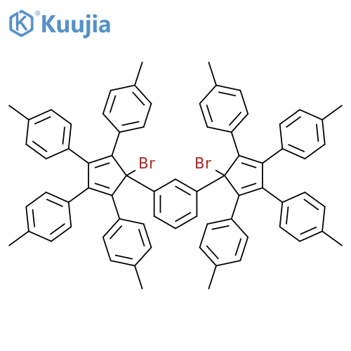 Benzene,1,3-bis[1-bromo-2,3,4,5-tetrakis(4-methylphenyl)-2,4-cyclopentadien-1-yl]- structure