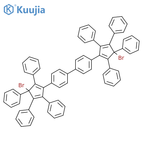1,1'-Biphenyl, 4,4'-bis(3-bromo-2,3,4,5-tetraphenyl-1,4-cyclopentadien-1-yl)- structure