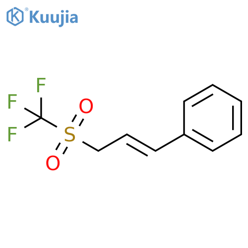 Benzene, [3-[(trifluoromethyl)sulfonyl]-1-propenyl]-, (E)- structure