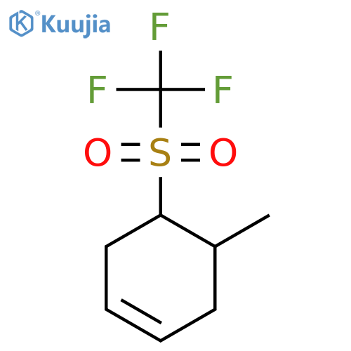 Cyclohexene, 4-methyl-5-[(trifluoromethyl)sulfonyl]-, trans- structure