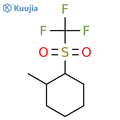 Cyclohexane, 1-methyl-2-[(trifluoromethyl)sulfonyl]-, trans- structure