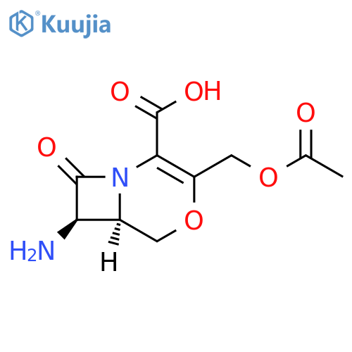 4-Oxa-1-azabicyclo[4.2.0]oct-2-ene-2-carboxylic acid,3-[(acetyloxy)methyl]-7-amino-8-oxo-, trans- structure