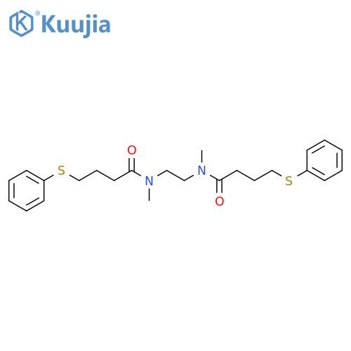Butanamide, N,N'-1,2-ethanediylbis[N-methyl-4-(phenylthio)- structure