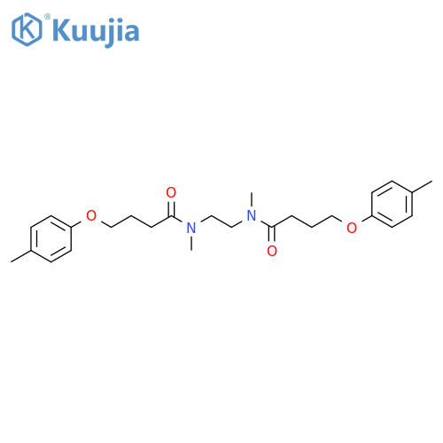Butanamide, N,N'-1,2-ethanediylbis[N-methyl-4-(4-methylphenoxy)- structure