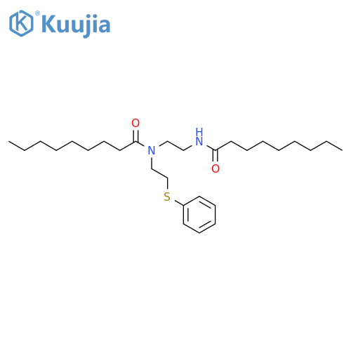 Nonanamide, N-[2-[(1-oxononyl)amino]ethyl]-N-[2-(phenylthio)ethyl]- structure