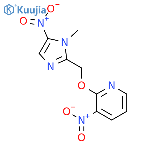 Pyridine, 2-[(1-methyl-5-nitro-1H-imidazol-2-yl)methoxy]-3-nitro- structure