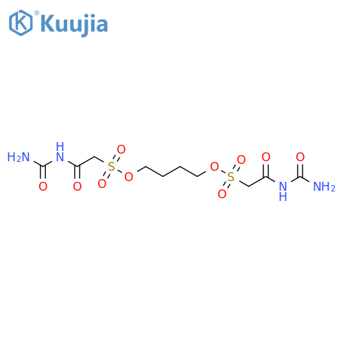 Ethanesulfonic acid, 2-[(aminocarbonyl)amino]-2-oxo-, 1,4-butanediylester structure