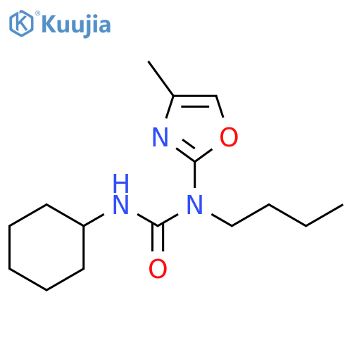Urea, N-butyl-N'-cyclohexyl-N-(4-methyl-2-oxazolyl)- structure