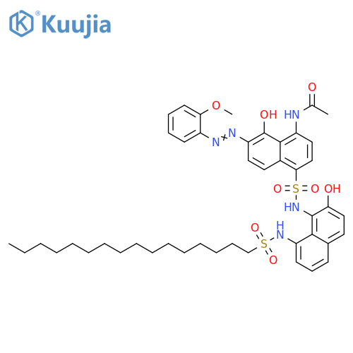 Acetamide,N-[4-[[[8-[(hexadecylsulfonyl)amino]-2-hydroxy-1-naphthalenyl]amino]sulfonyl]-8-hydroxy-7-[(2-methoxyphenyl)azo]-1-naphthalenyl]- structure