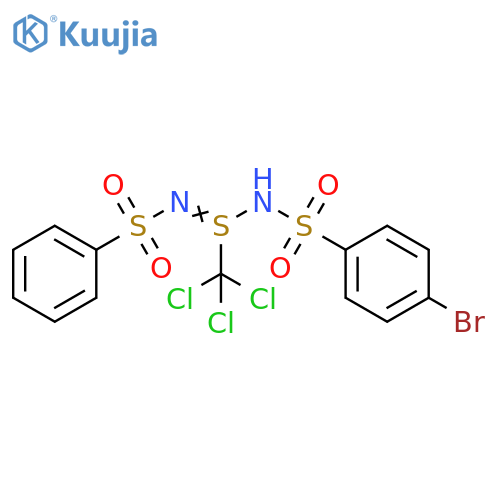 Benzenesulfonamide,4-bromo-N-[N-(phenylsulfonyl)-S-(trichloromethyl)sulfinimidoyl]- structure