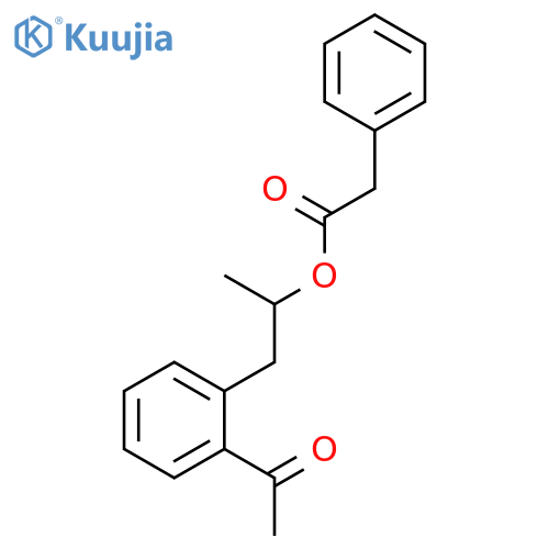 Benzeneacetic acid, 2-(2-acetylphenyl)-1-methylethyl ester structure