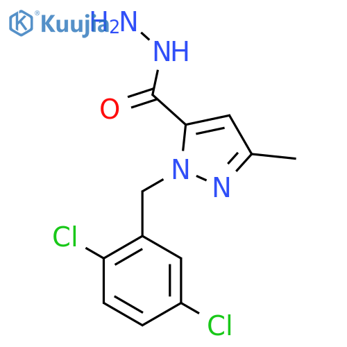 1-(2,5-Dichlorobenzyl)-3-methyl-1H-pyrazole-5-carbohydrazide structure