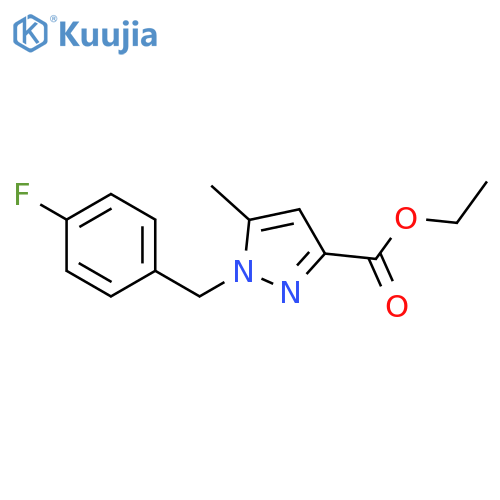 ETHYL 1-(4-FLUOROBENZYL)-5-METHYL-1H-PYRAZOLE-3-CARBOXYLATE structure