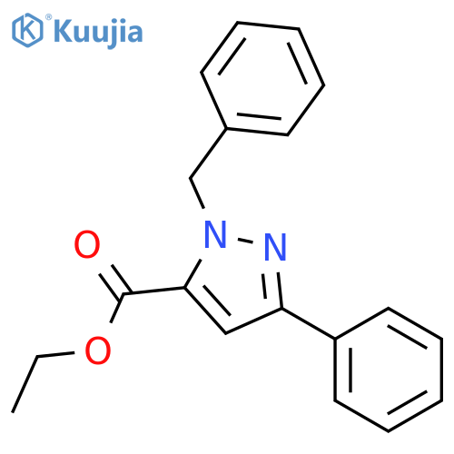 ETHYL 1-BENZYL-3-PHENYL-1H-PYRAZOLE-5-CARBOXYLATE structure